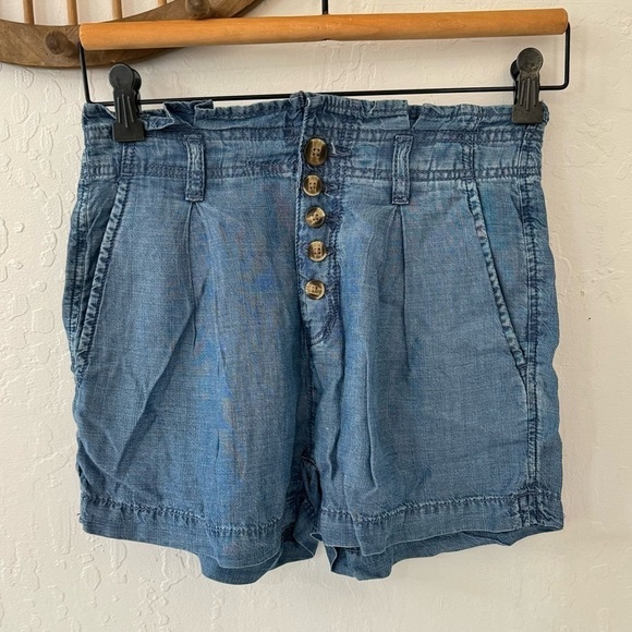 American Eagle Shorts Lyocell High Rise Button Front Fly Lightweight Size 0 - Picture 1 of 9